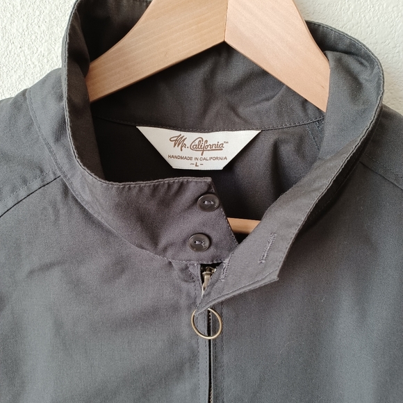 Mr. California Mens Zippered Lightweight Jacket Size Large Dk. Gray - Picture 3 of 12